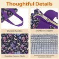 thumbnail image 4 of Pioneer Flower Floral Print Pattern Insulated Lunch Bag for Women & Adults,Large Portable Soft Cooler Lunch Bag,Thermal Food Storage Tote with Pearl Cotton,8.66L,8.75x5.75x9.5 Inch, 4 of 6