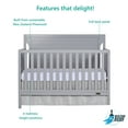 thumbnail image 5 of Dream On Me Cape Cod 5-in-1 Convertible Crib, Pebble Grey, 5 of 18