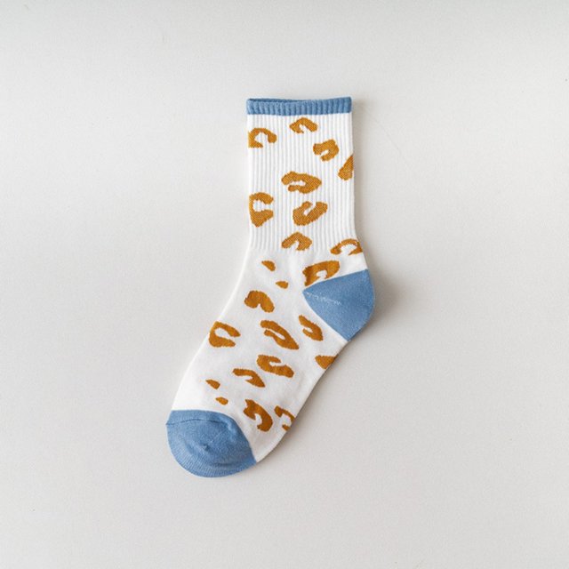Chaussettes à Moins de 5$ Chaussettes Multicolores à Carreaux Bleus Motif Lait Japonais Mignon