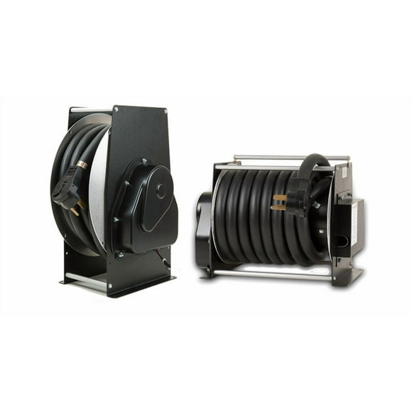 SouthWire Corp. Power Cord Reel RL54331LMK Shoreline Reels; Use To Store Power Cords; Electrical Operated; Left Hand Drive Motor; With 33 Foot Of 50 Amp Cord; Bolt On; With 4 Foot Pigtail