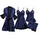 thumbnail image 1 of Conjunto de lencería de pijama para mujer, bata de encaje de seda, ropa interior, conjuntos de ropa de dormir, 1 of 5