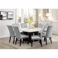 thumbnail image 3 of Pemberly Row Contemporary White Marble Top Square Dining Table, 3 of 4