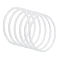thumbnail image 1 of Anillos de atrapasueños redondos de 2 pulgadas Uxcell, 6 piezas de aros de metal para corona de macramé navideña, blanca, 1 of 7