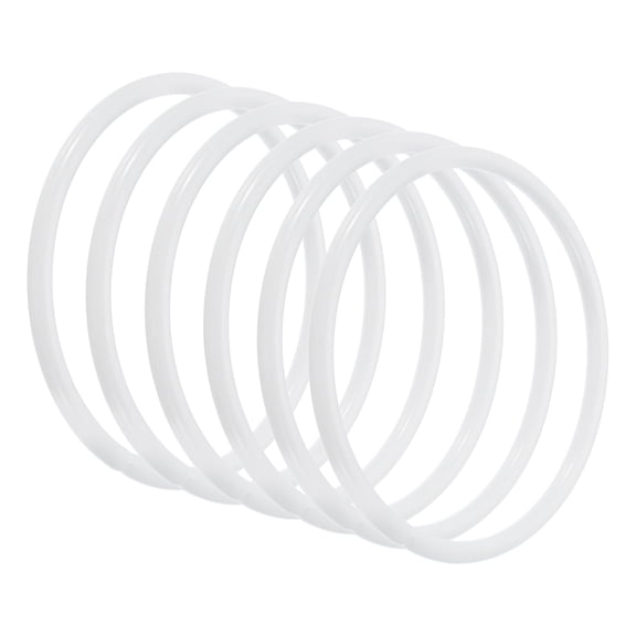 Uxcell 2 Inch Round Dream Catcher Rings, 6 Pcs Metal Christmas Macrame Wreath Floral Ring Hoop, White