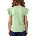 thumbnail image 4 of Gytharion Toddler Kids Girls Tank Tops with Flutter Sleeves Summer Solid Color Round Neck Tanks Cute Casual Sleeveless Shirts for Little Girls, 0-49 Years, 4 of 4