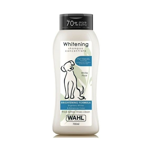 Shampoo Wahl USA Blanqueador con aroma a pera blanca para mascotas, 720 ml