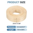 thumbnail image 2 of Banda de Bisel Uxcell, Cinta de Chapa de Madera Pre-pegada Flexible para Madera Contrachapada con Adhesivo Termofusible para Muebles Pino 0.98" x 25 ft, 2 of 7