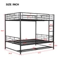 thumbnail image 7 of Bunk Bed with Shelf Underneath ,Steel Bunk Bed with Guardrails Can be Converted into 2 Platform Beds, Full Over Full Bunk Bed with Ladder for Bedroom, 7 of 7
