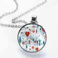 thumbnail image 2 of LOVE Glass Circular Pendant Necklace - Women's Jewelry, 2 of 5