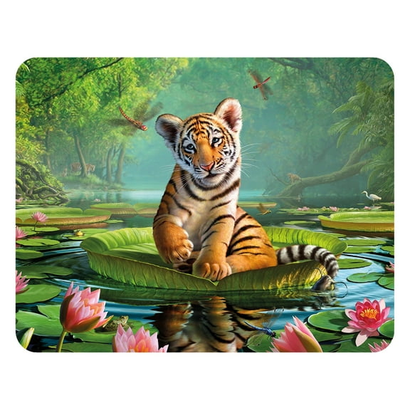 3D LiveLife Magnet - Tiger Lily by Deluxebase. Lenticular 3D Tiger Fridge Magnet for Kids & Adults