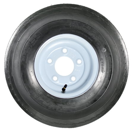 eCustomrim Trailer Tire Rim 5.70-8 570-8 5.70 x 8 8 in. Load B 5 Lug Hole Bolt Wheel White