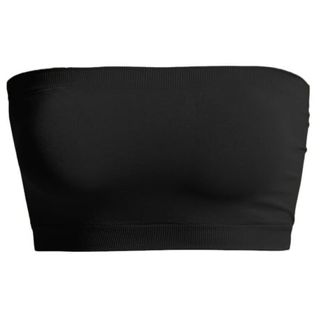 

Women s Seamless Bandeau Bra Tube Top Strapless Nylon/Span Stretch Bralette