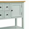 thumbnail image 6 of Console Table with 4 Storage Drawers,Storage Vintage Wood Buffet Sideboard Desk with 2 Cabinets and Bottom Shelf, Retro Entryway Table Cupboard for Living Room, Foyer, Hallway, 6 of 8