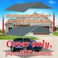 thumbnail image 2 of SOLAXO 10x20 FT Carport Tent Top Garage COVER ONLY Waterproof Replacement Canopy w Bungee, without edge (Tan), 2 of 2