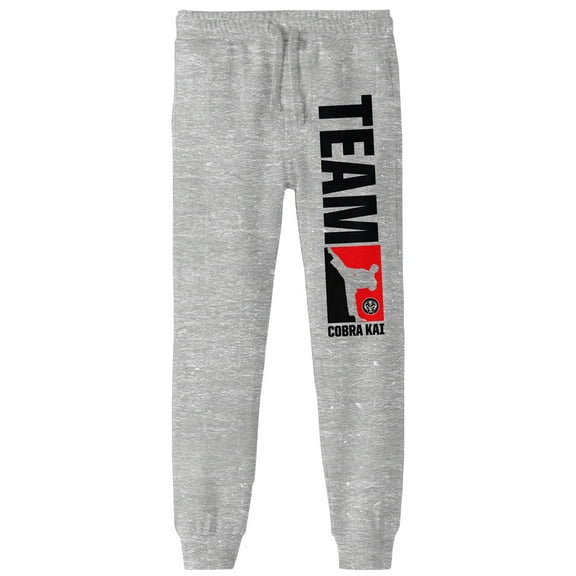 Cobra Kai Team Cobra Kai Boy's Athletic Heather Jogger Pants