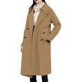 thumbnail image 6 of iHPH7 Wool Coats for Women Winter Clothing for Women Overcoat for Women Womens Winter Clothes Trench Coat Women Womens Wool Coat Winter Coats for Women Khaki L, 6 of 9