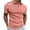 Watermelon Red, variant on ZRGHAOYLQ Henley Business Casual Shirts for Men Plus Size Short Sleeve Button Up Shirt Big and Tall Collared Pullover Slim Fit V Neck T Shirts Men Tee Muscle Stretch Tshirt