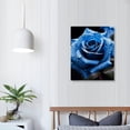 thumbnail image 3 of EastSmooth Blue Rose Canvas Wall Art Floral Pictures Wall Decor Flower Bloom Close Up Painting Print Flowers Artwork for Bathroom Bedroom Office Living Room Paintings Decorations Ready to Hang, 3 of 4