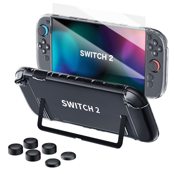 Dockable Protective Case for Nintendo Switch 2 - Fits Console & Joy-Con Controller, with Screen Protector & Thumb Grips, Shock-Absorption & Anti-Scratch