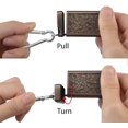 thumbnail image 3 of Paquete de 2 ceniceros de metal con tapa, cenicero portátil pequeño para cigarrillos al aire libre para viajes, camping, picnic, auto interior, hogar, arena, (marrón), 3 of 5