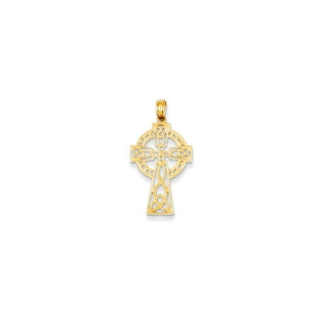 14kt Yellow Gold Irish Claddagh Celtic Knot Cross Religious Pendant Charm Necklace Iona Fine Jewelry Ideal Gifts For Women Gift Set From Heart