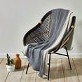 thumbnail image 2 of Splendid Home Rev Gauze Throw Blanket, 50x70, Ivory/Navy, 2 of 4