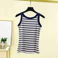 thumbnail image 4 of Cotton Tank Tops Womens Clothes Soft Summer Casual Sleeveless Crew Neck Modal Shirt Blouses Comfy Workout Base Tee (L, Blue 01), 4 of 5