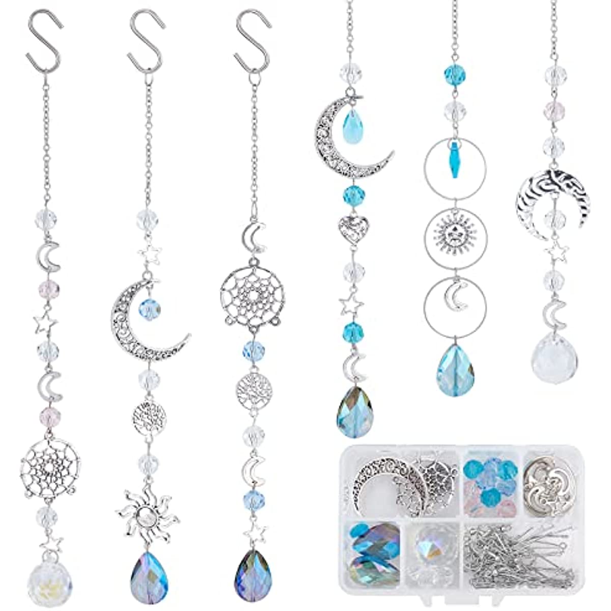 Kit DIY Attrape-soleil Boule De Cristal - Prisme Arc-en-ciel Pour Fenêtre Ou Jardin - Perles Verre Et Métal - Déco Bricolage