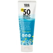 YAYA ORGANICS Sport Mineral Sunscreen Lotion, SPF 50, Reef-Friendly, Non-Nano Zinc Oxide, Water-Resistant, Pure + Hydrating, 3 oz