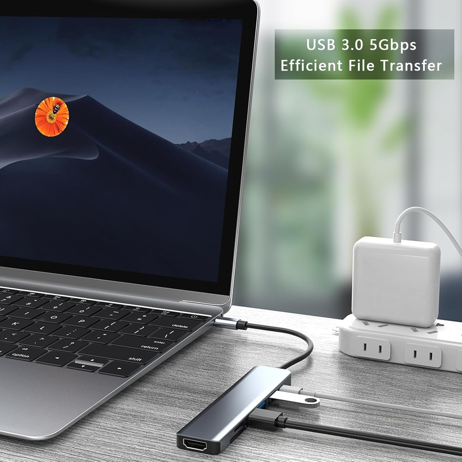 Feylan USB C hub 4K 30Hz type C to HDMI-compatible USB 3.0 adapter 11 in 1 type C hub dock PD 87W USB C splitter for MacBook Pro Air