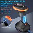 thumbnail image 4 of Bluetooth & 2.4GHz Wireless Barcode Scanner with Patented Color Light Technology for Color Barcodes, 2D/1D QR Code Reader, Customizable Settings & Wireless Charging Cradle, 4 of 8