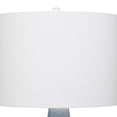 thumbnail image 2 of Table Lamp with Drum Shade and Ceramic Bellied Base, Blue, 2 of 5