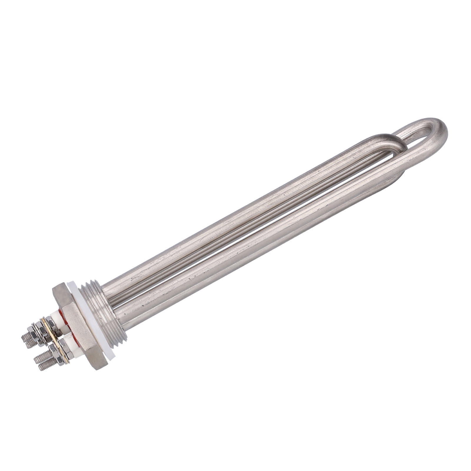 Riousery 1 inch BSP Stainless Steel Heating Tube DC 48V 1500W Electric Water Heater Element Replacement Submersible Rod Industrial Supplies 9.84 inches / 25 cm