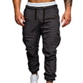 thumbnail image 3 of Vetsdori Breathable Pants for men Elastic Waist Cargo Zipper Pocket Sport Pantalones Drawstring Stylish Gifts for Men Mens Trousers Joggers, 3 of 6
