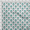 thumbnail image 4 of oneOone Polyester Spandex Turquoise Green Fabric Asian Ikat Sewing Material Print Fabric By The Yard 56 Inch Wide, 4 of 4