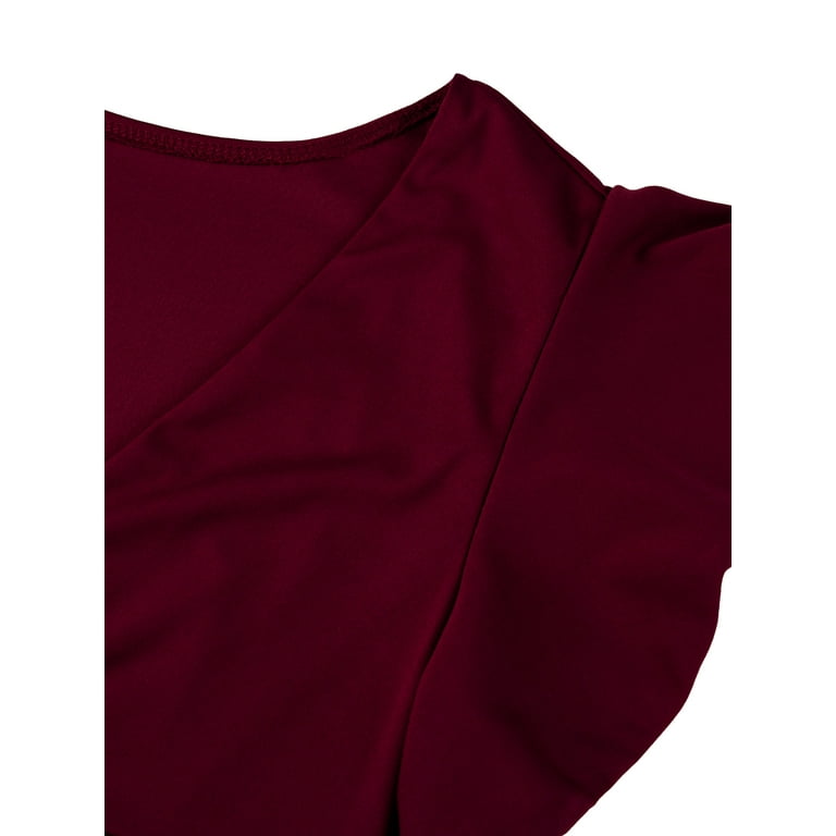 Wine Colored Chic Women's Trousers For Work & Formal Events