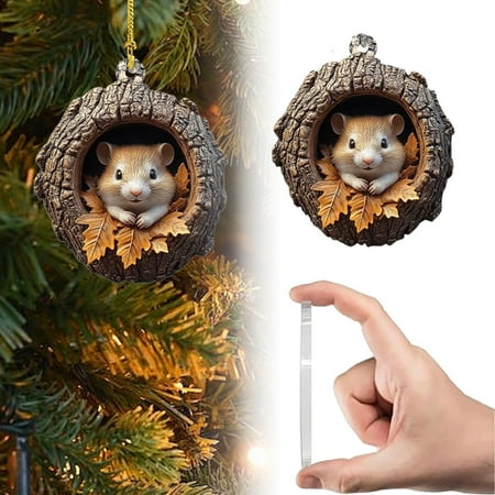 ERTZAE Animal Christmas Ornament 2D Acrylic Tree Decor Hanging Holiday Accent Nature-Themed Christmas Decor Handcrafted Animal Ornament Seasonal Tree Decoration Animal Pattern Holiday Prop E 4Pc ERTZAE Animal Christmas Ornament 2D Acrylic Tree Decor Hanging Holiday Accent Nature-Themed Christmas Decor Handcrafted Animal Ornament Seasonal Tree Decoration Animal Pattern Holiday Prop E 4Pc
