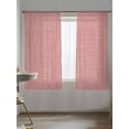 thumbnail image 5 of Peach Pink Linen Sheer Curtains 63 Inch Long 2 Panels, Farmhouse Pure Color Country Farm Light Filtering Rod Pocket Semi Sheer Curtains, Sheer Voile Drapes for Living Room Bedroom, 52"x63", 5 of 5