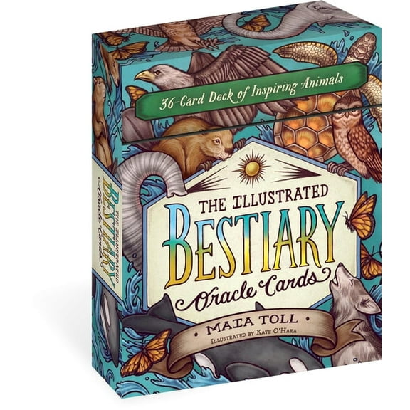 Wild Wisdom The Illustrated Bestiary Oracle Cards: 36-Card Deck of Inspiring Animals, (Hardcover)