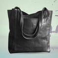 thumbnail image 4 of Nvzi Nuevo bolso de hombro de piel sintética suave para mujer, bolso grande informal, color negro, 4 of 4