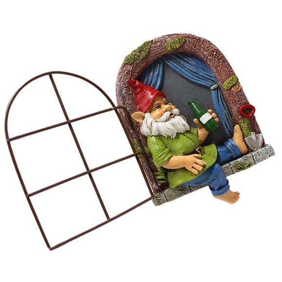 PAMINGONO Outdoor Decorations for Yard Drinking Dwarf Hanging Decor Assorted Color 1Set 5.9x4.1in