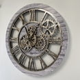 thumbnail image 5 of THE GEARS CLOCK Wall Clock with Real Moving Gears AM-LI_ 24 in Round Silver-Grey, 5 of 8