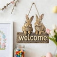 thumbnail image 5 of Easter Decor，Easter Decorations,Easter Hanging Ornaments,2026 Easter Bunny 2D Flat Wooden Wall Hanging Sign, Doorplate Decor, For Front Door Porch Indoor Wall Party Decoration(MulticolorA), 5 of 6