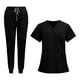thumbnail image 4 of Uniformes de enfermería Conjunto de uniforme médico Camiseta y pantalones de enfermera Uniforme de enfermería Uniforme médico para hombres y mujeres Negro, 4 of 9