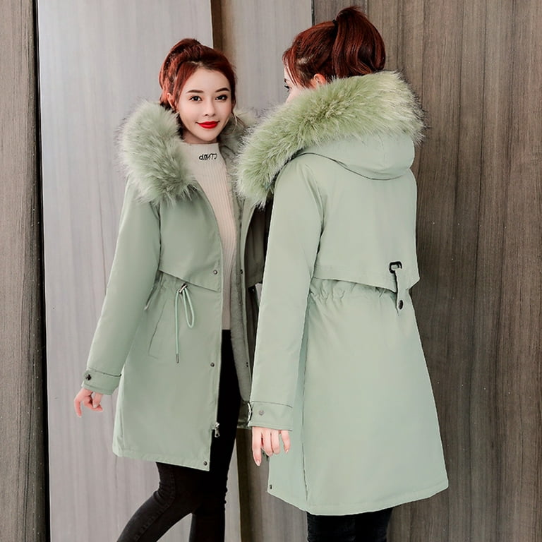 Stylish Jackets Women Long Women Winter Coat Cotton-padded Women Coats  Suede Maternity Winter Jacket plus
