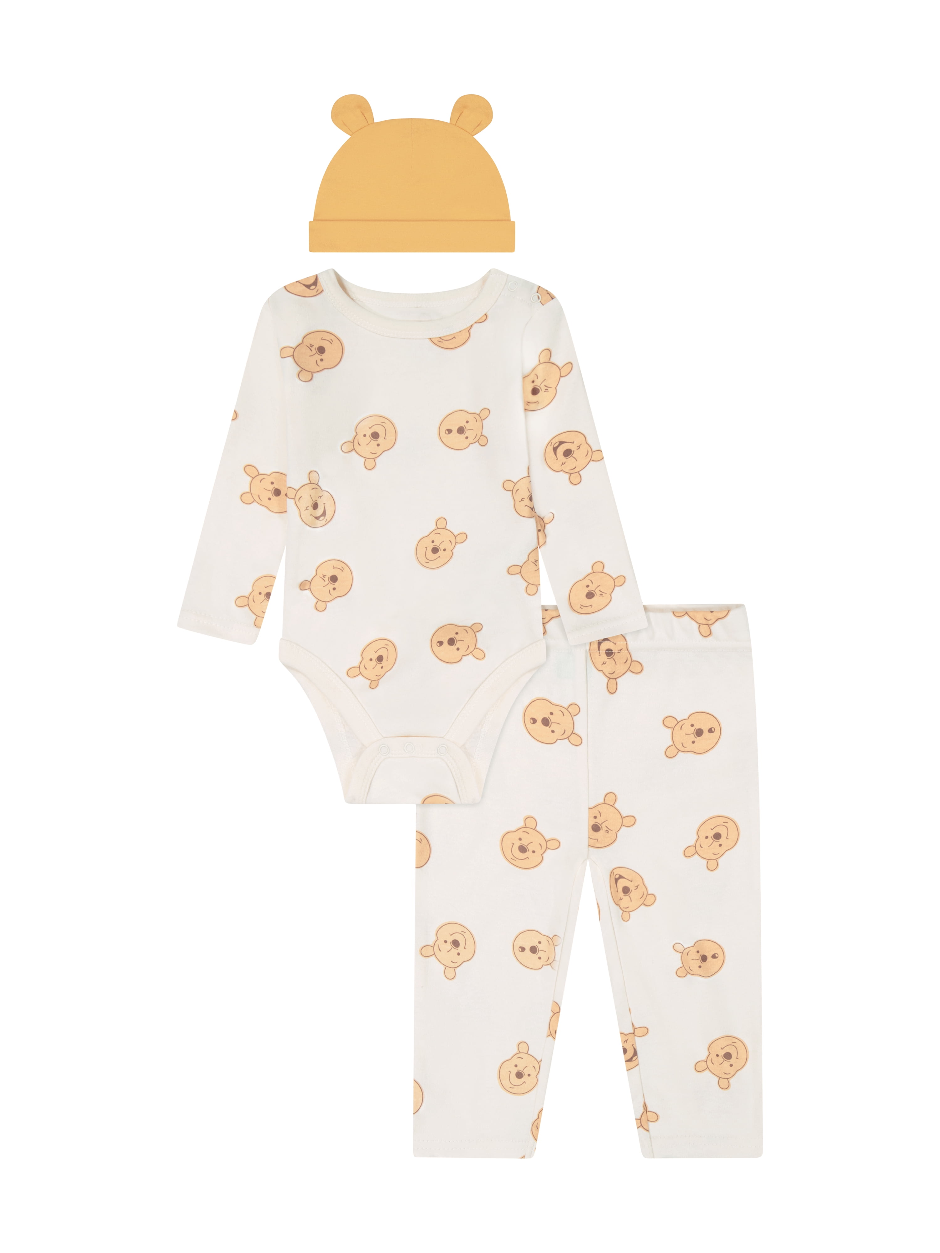 Winnie The Pooh Baby Unisex 3 Piece Matchy Pant Set, Sizes 0-24M