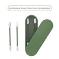 thumbnail image 5 of Silicone Cotton Swabs Stick Reusable Portable and Cleanable Ear Q-tip Rough Friction Cotton Swabs for Ear Cleaning Makeup 2Pcs, 5 of 5