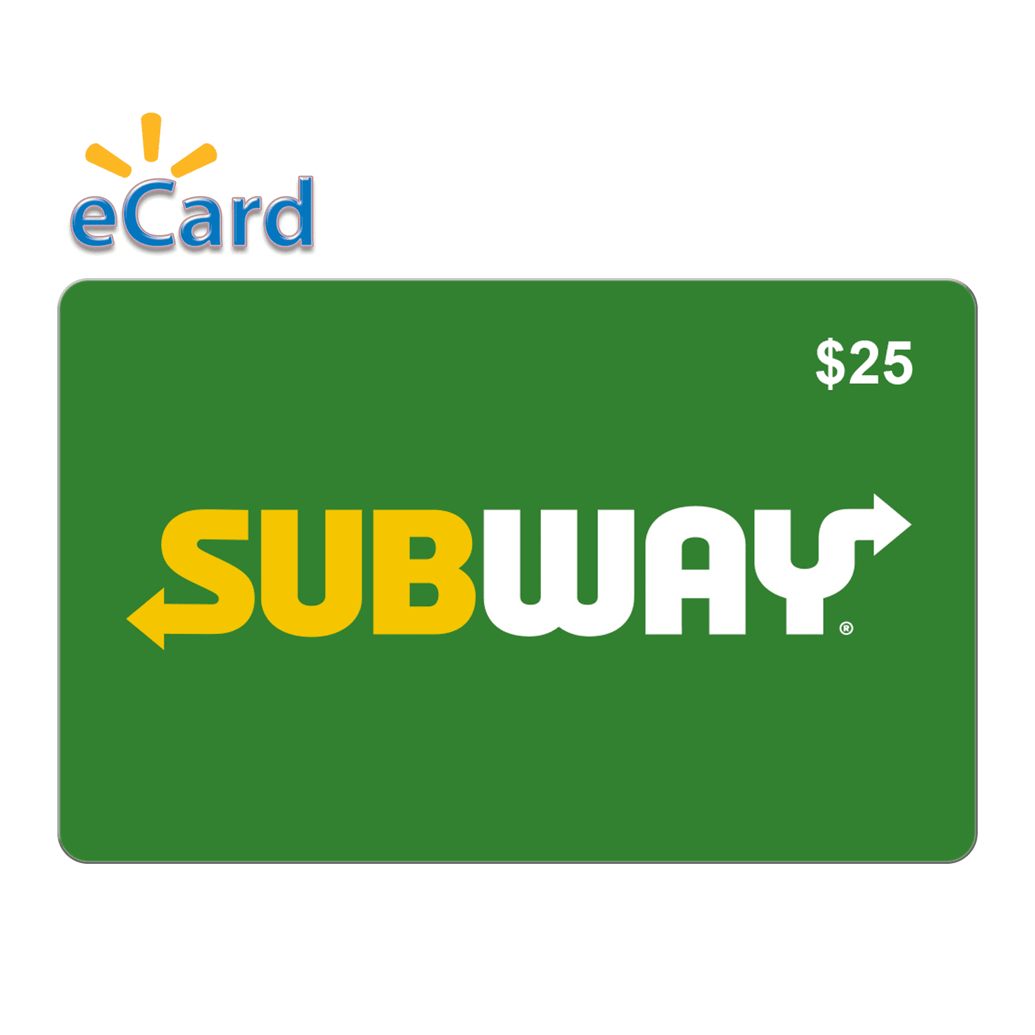 Subway $25 Egift Card - Walmart.com