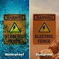 thumbnail image 6 of (2 Pack) Electric Fence With Symbol OSHA Warning Sign 18 Inch X 24 Inch Plastic Sign, Weather Resistant, UV Protected for Workplace, Business, and Construction Site, Made in the USA, 6 of 8