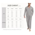 thumbnail image 5 of GIRUNS Men's Pajamas Set Soft Sleepwear Button Down Long Sleeve and Long Pants with Pocket Loungewear Sets Silver Gray M, 5 of 7